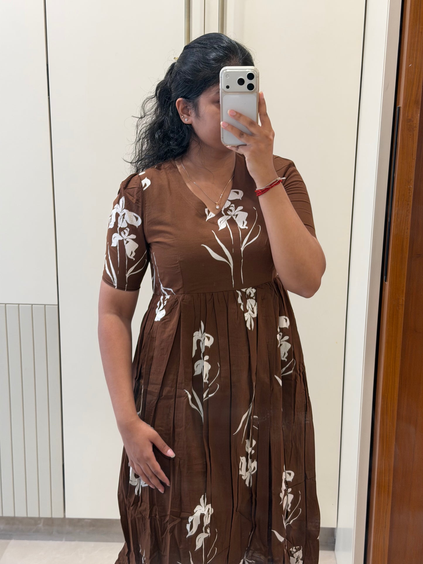 Dark Brown Cotton Maxi