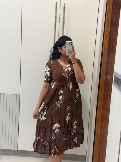 Dark Brown Cotton Maxi