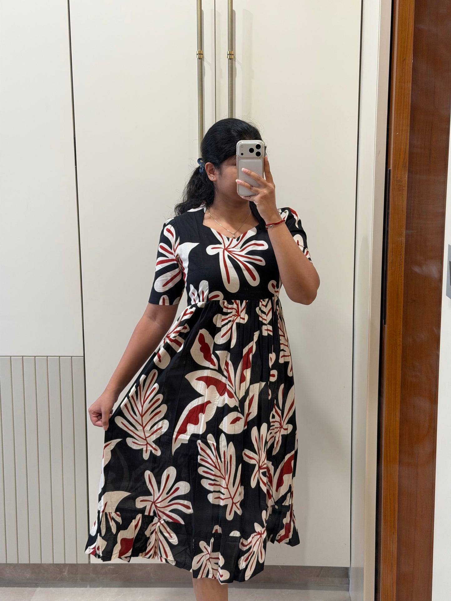 Black Shell Cotton Maxi