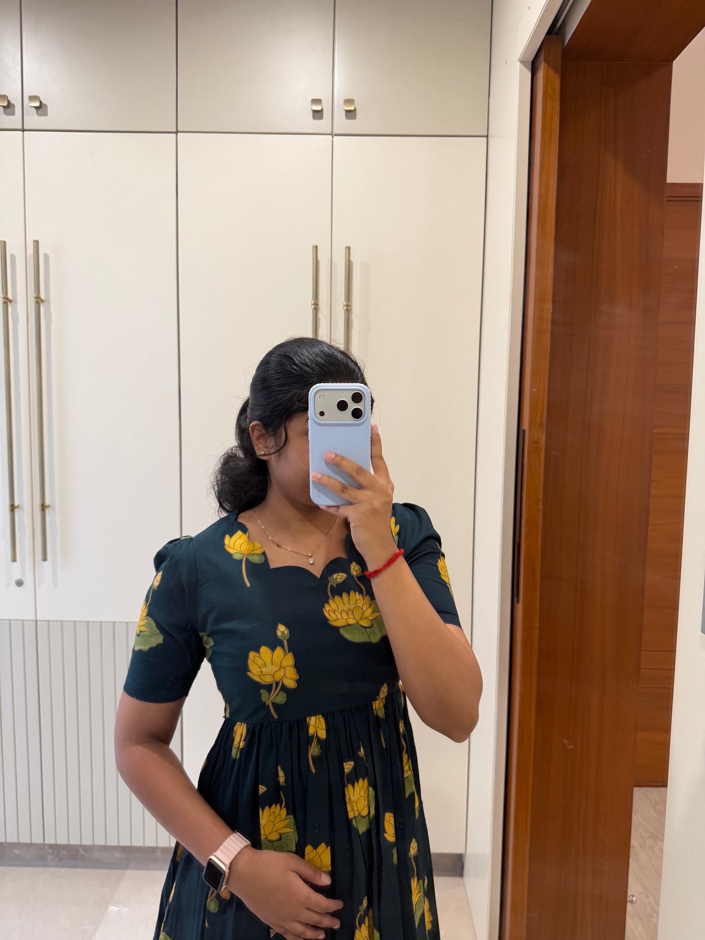 Green Lotus Cotton Maxi