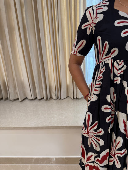 Black Shell Cotton Maxi