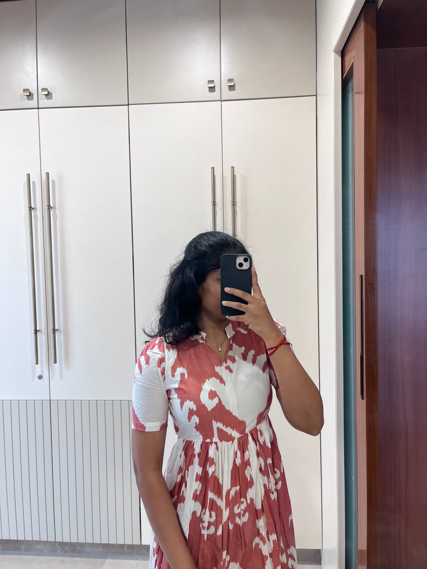 Pink Pattern Cotton Maxi