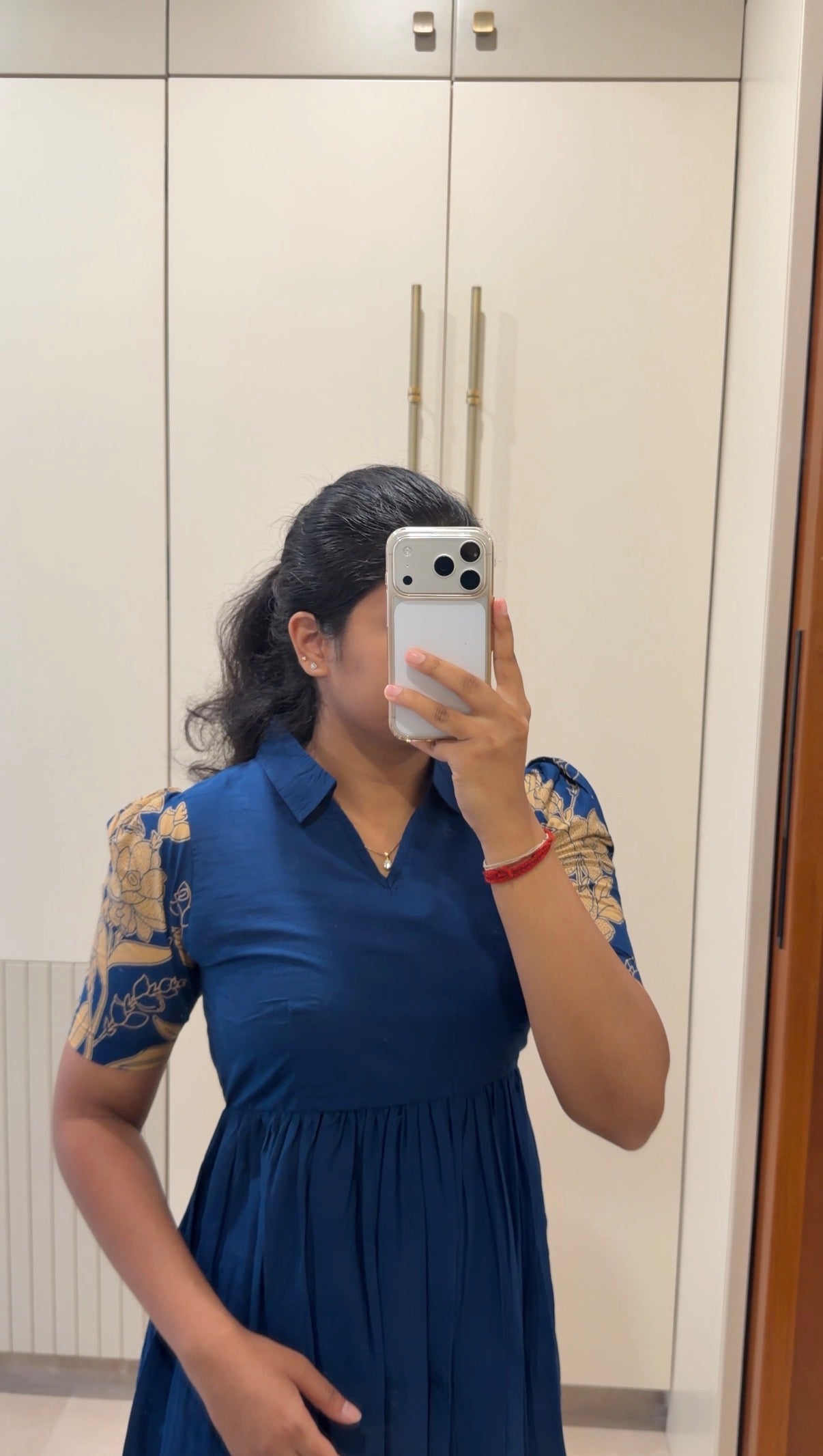 Royal Blue Blossom Cotton Maxi