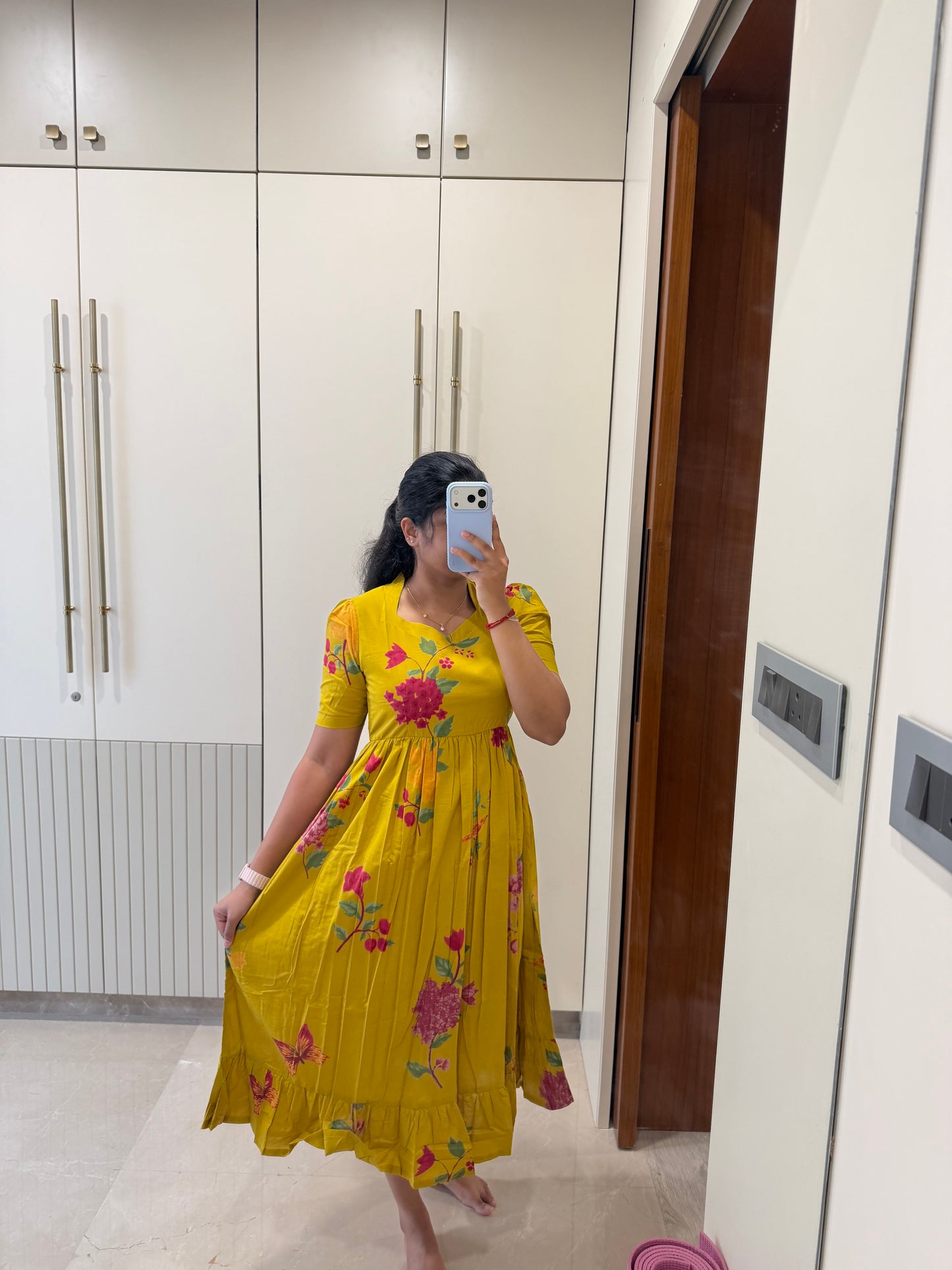 Yellow Petal Cotton Maxi