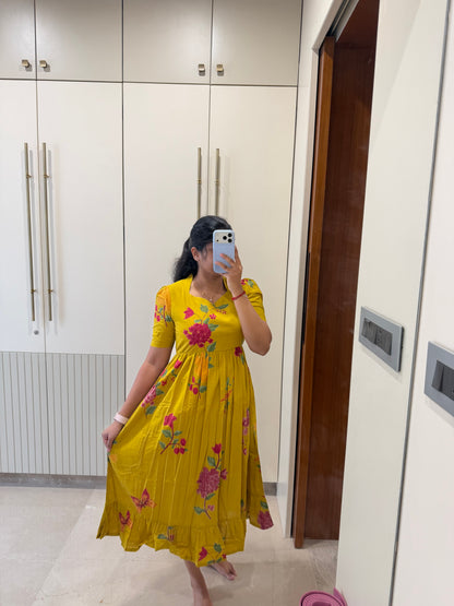 Yellow Petal Cotton Maxi