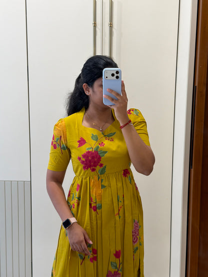 Yellow Petal Cotton Maxi
