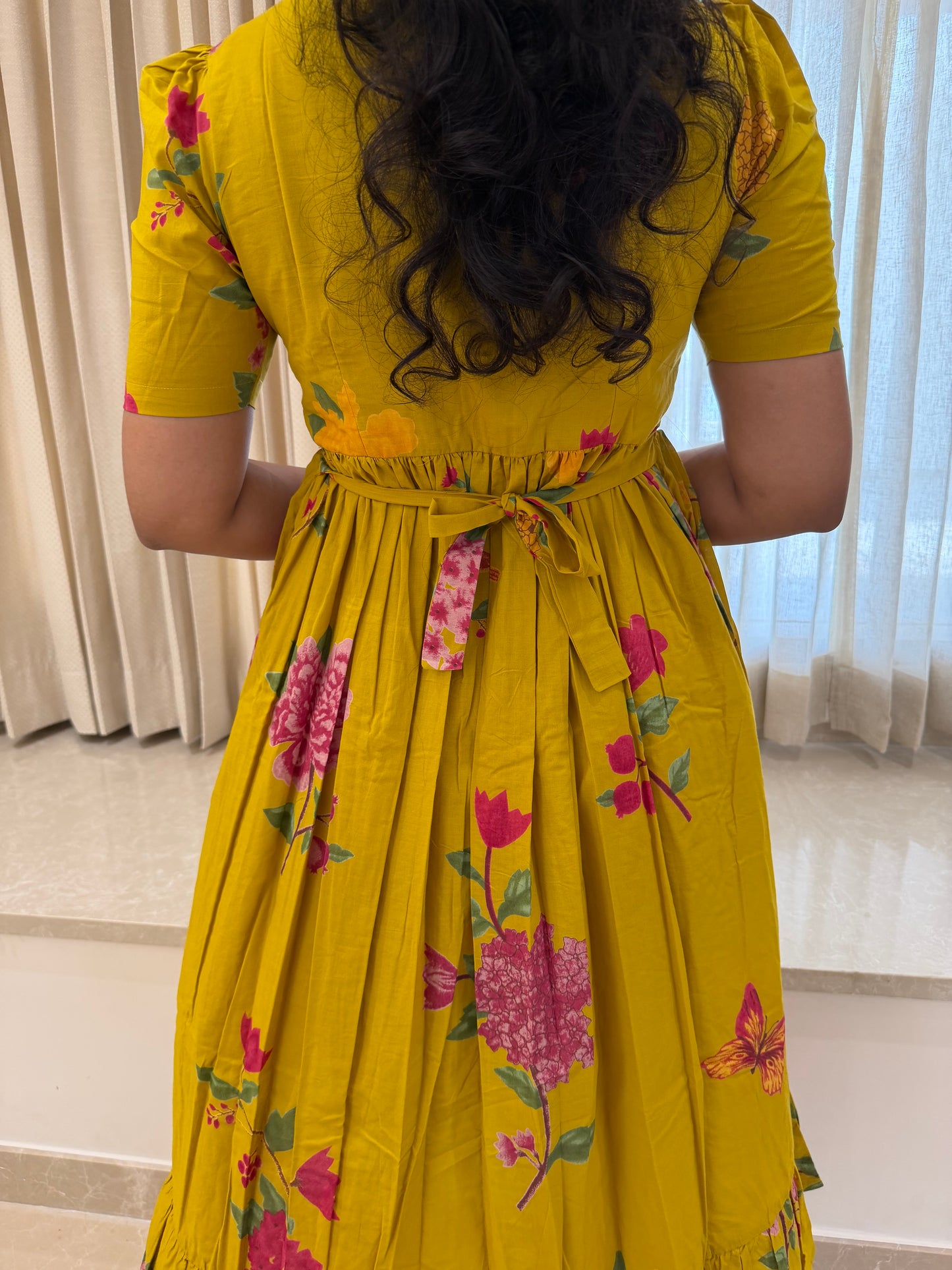 Yellow Petal Cotton Maxi