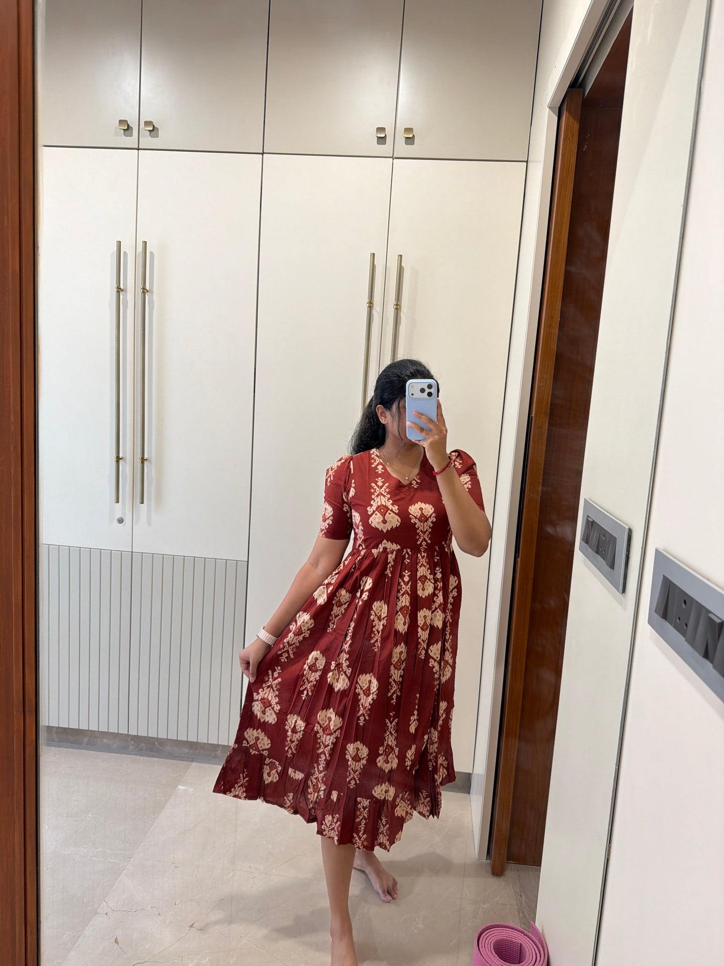 Red Design Cotton Maxi