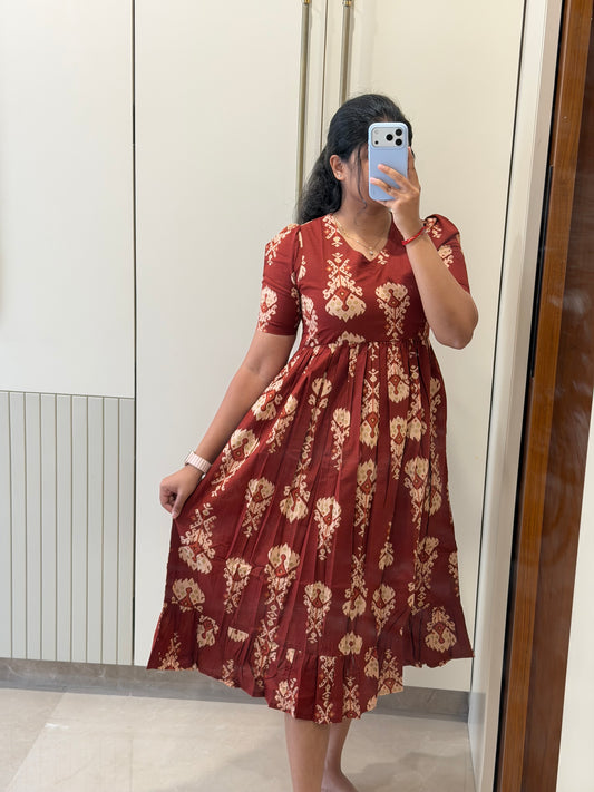 Red Design Cotton Maxi