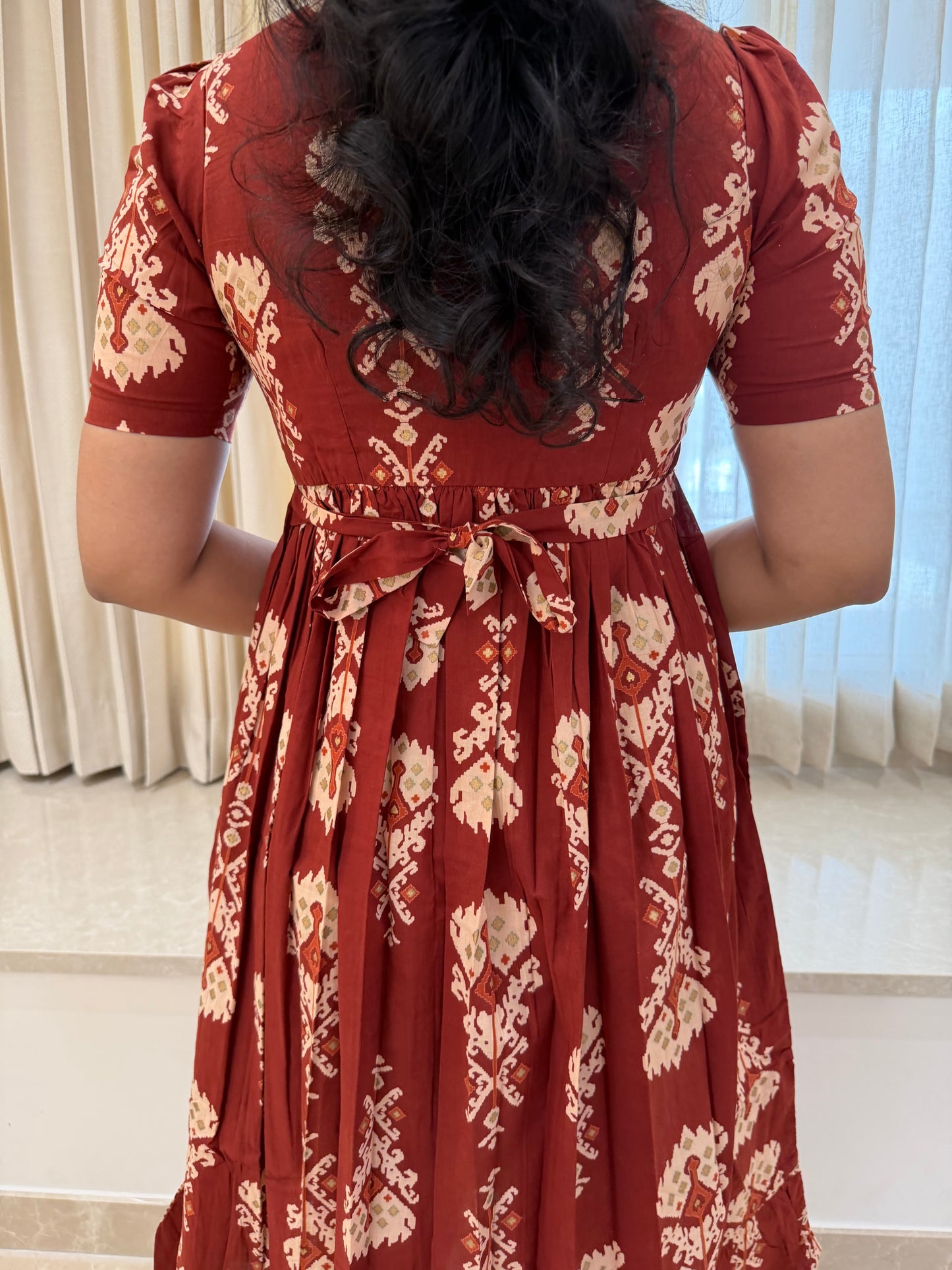Red Design Cotton Maxi