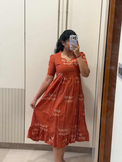 Orange Parrot Cotton Maxi