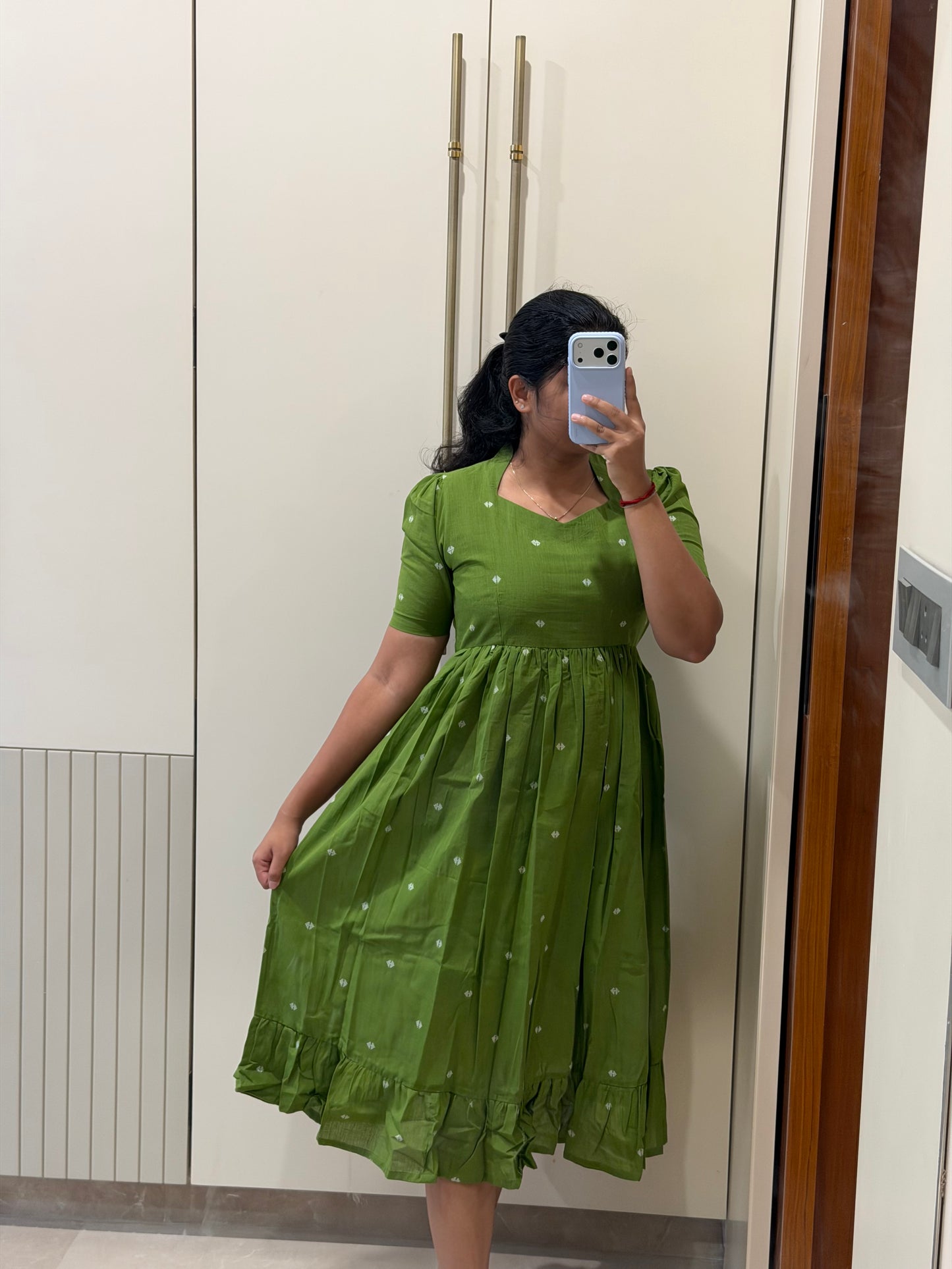 Matcha Handloom Cotton Maxi
