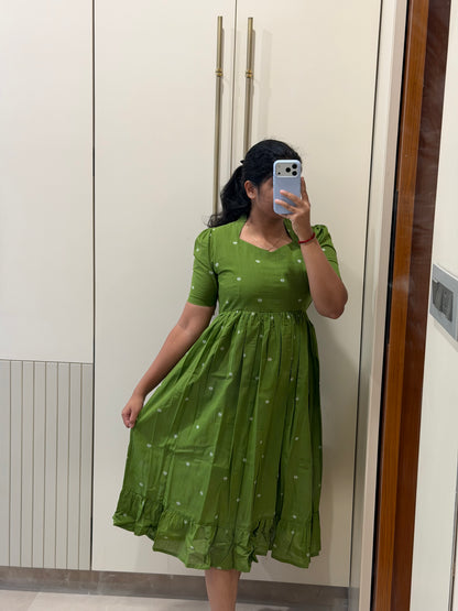 Matcha Handloom Cotton Maxi