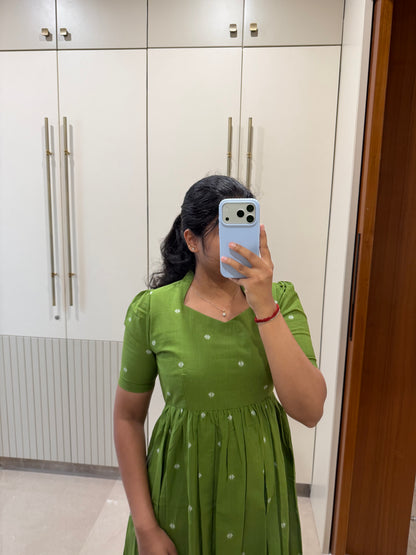 Matcha Handloom Cotton Maxi
