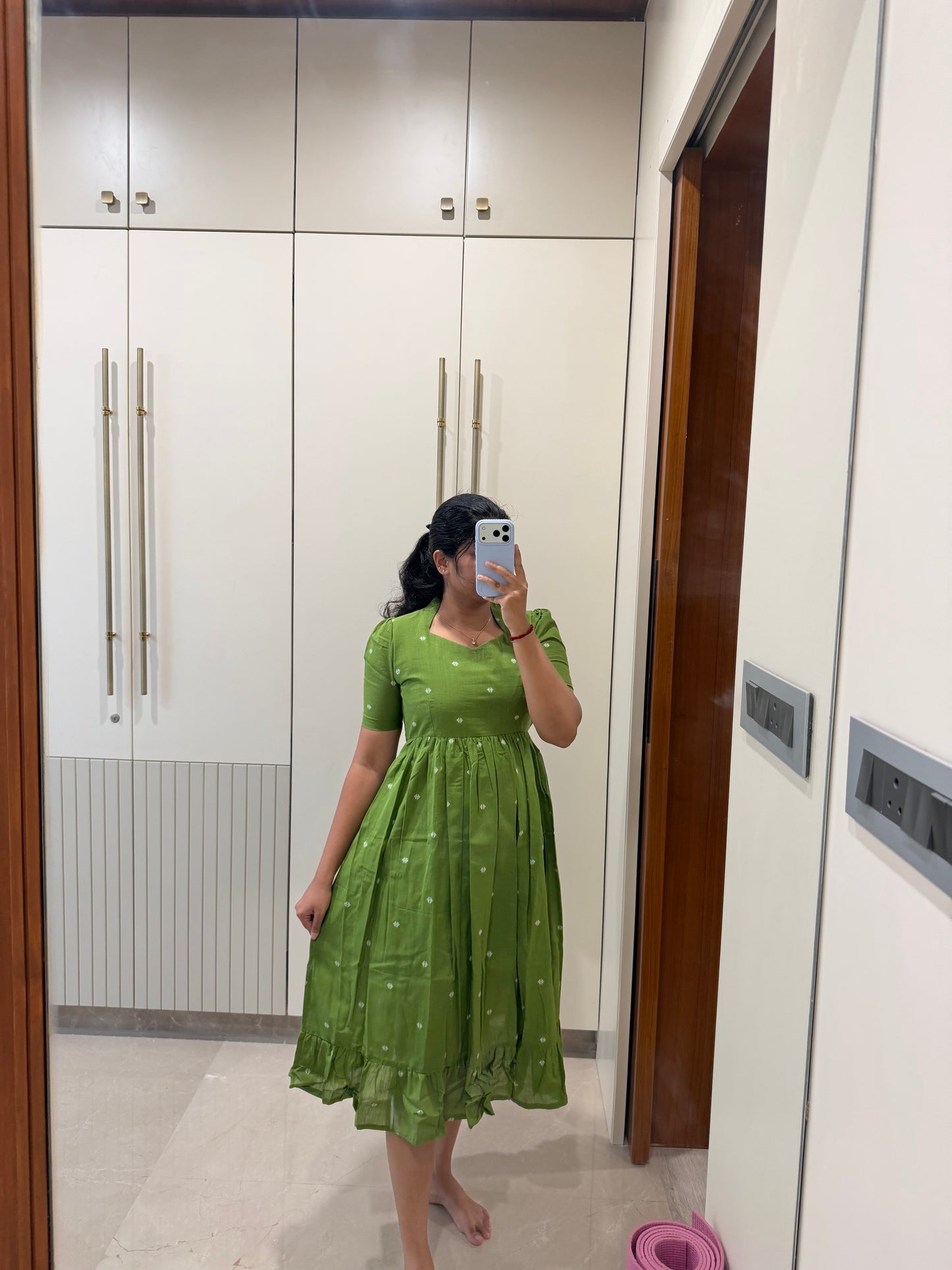 Matcha Handloom Cotton Maxi