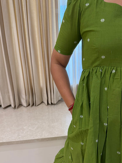 Matcha Handloom Cotton Maxi