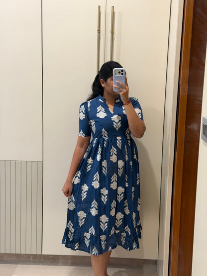Ink Blue Cotton Maxi