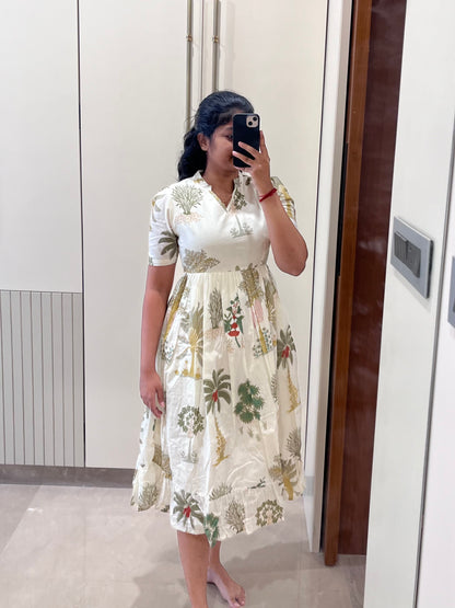 White Forest Cotton Maxi