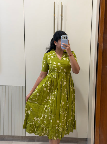 Light Green Cotton Maxi