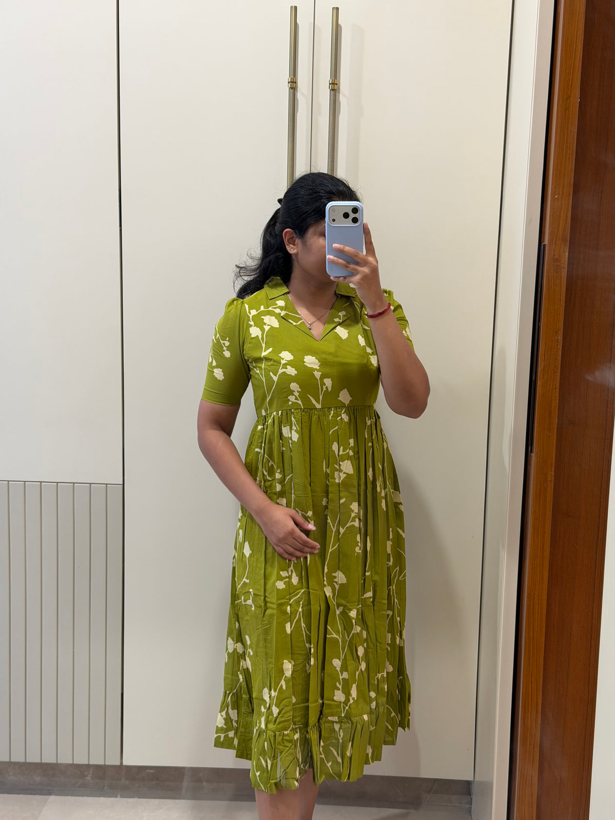 Light Green Cotton Maxi