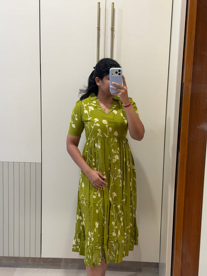 Light Green Cotton Maxi