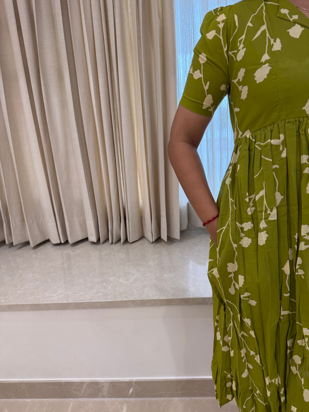 Light Green Cotton Maxi