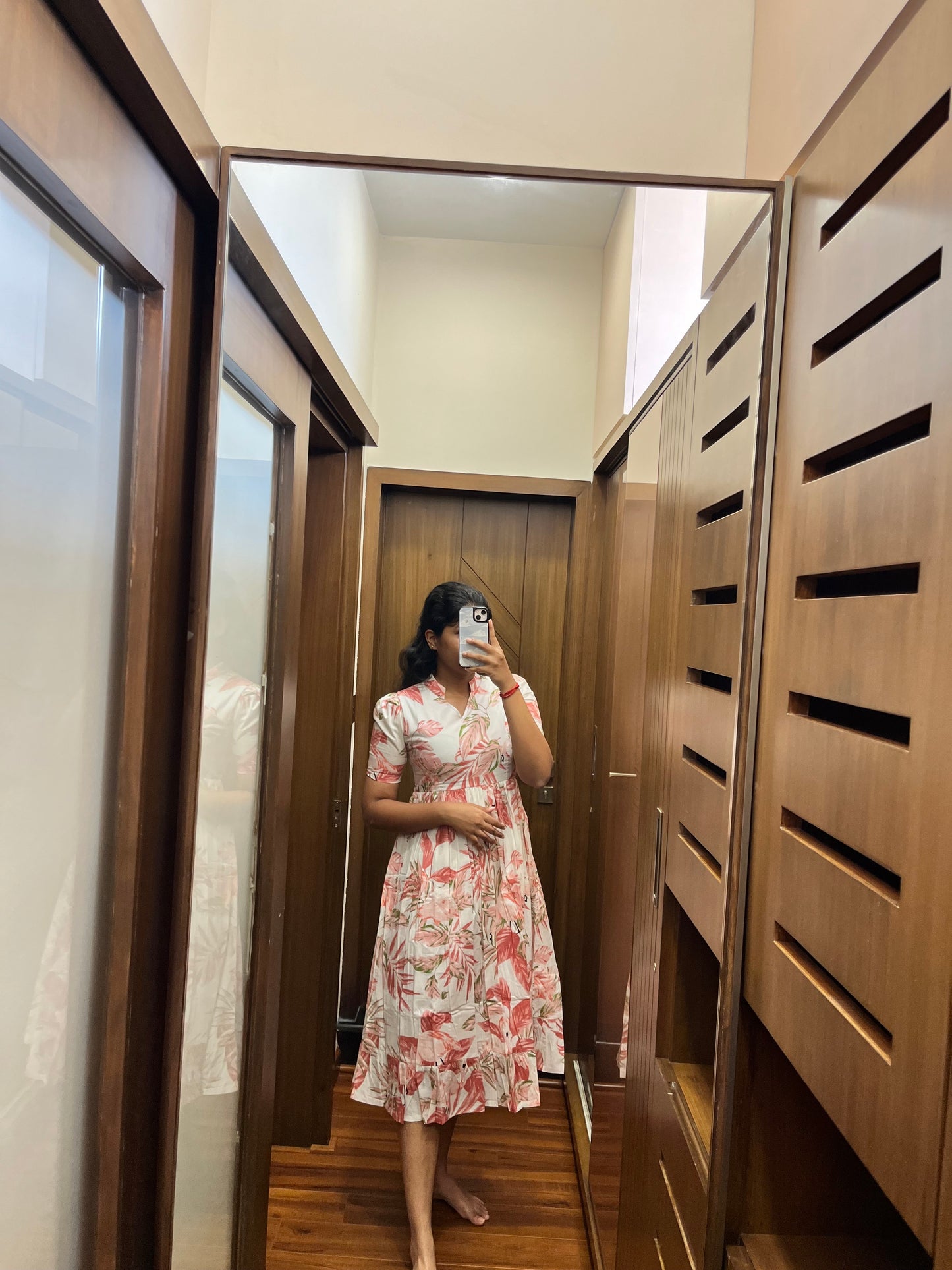 Pink Flamingo Cotton Maxi