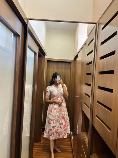 Pink Flamingo Cotton Maxi