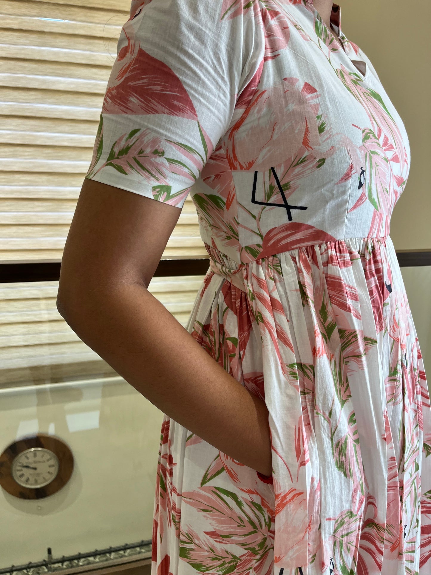 Pink Flamingo Cotton Maxi