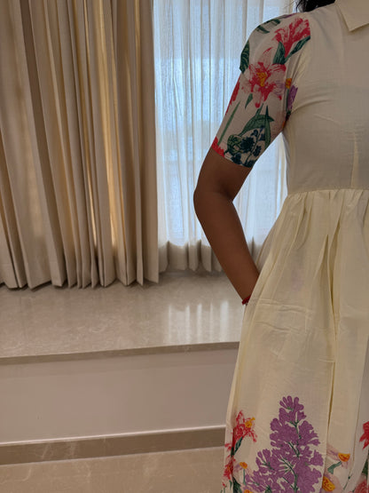 White Blossom Cotton Maxi