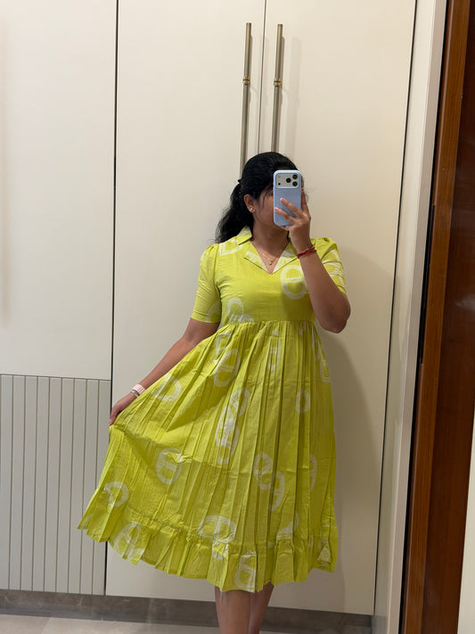 Bright Neon Green Cotton Maxi