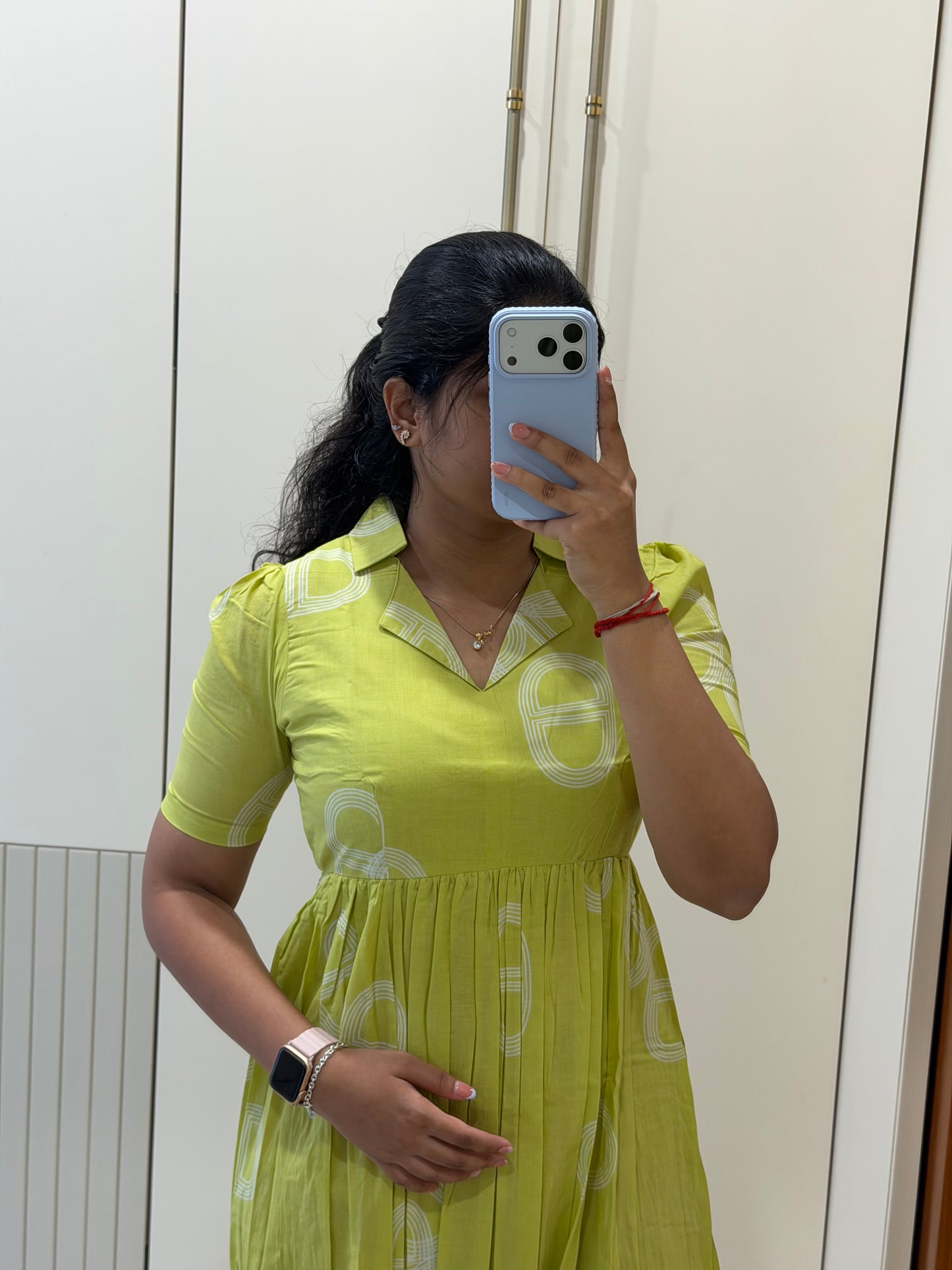 Bright Neon Green Cotton Maxi