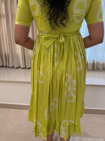 Bright Neon Green Cotton Maxi