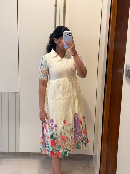 White Blossom Cotton Maxi