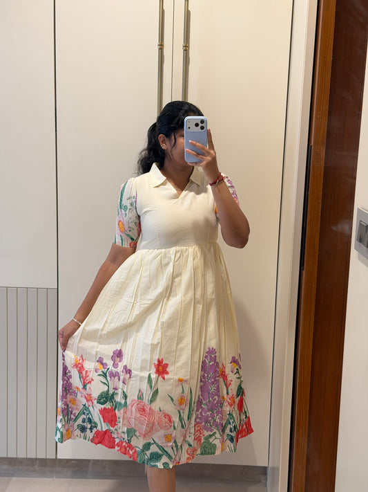 White Blossom Cotton Maxi