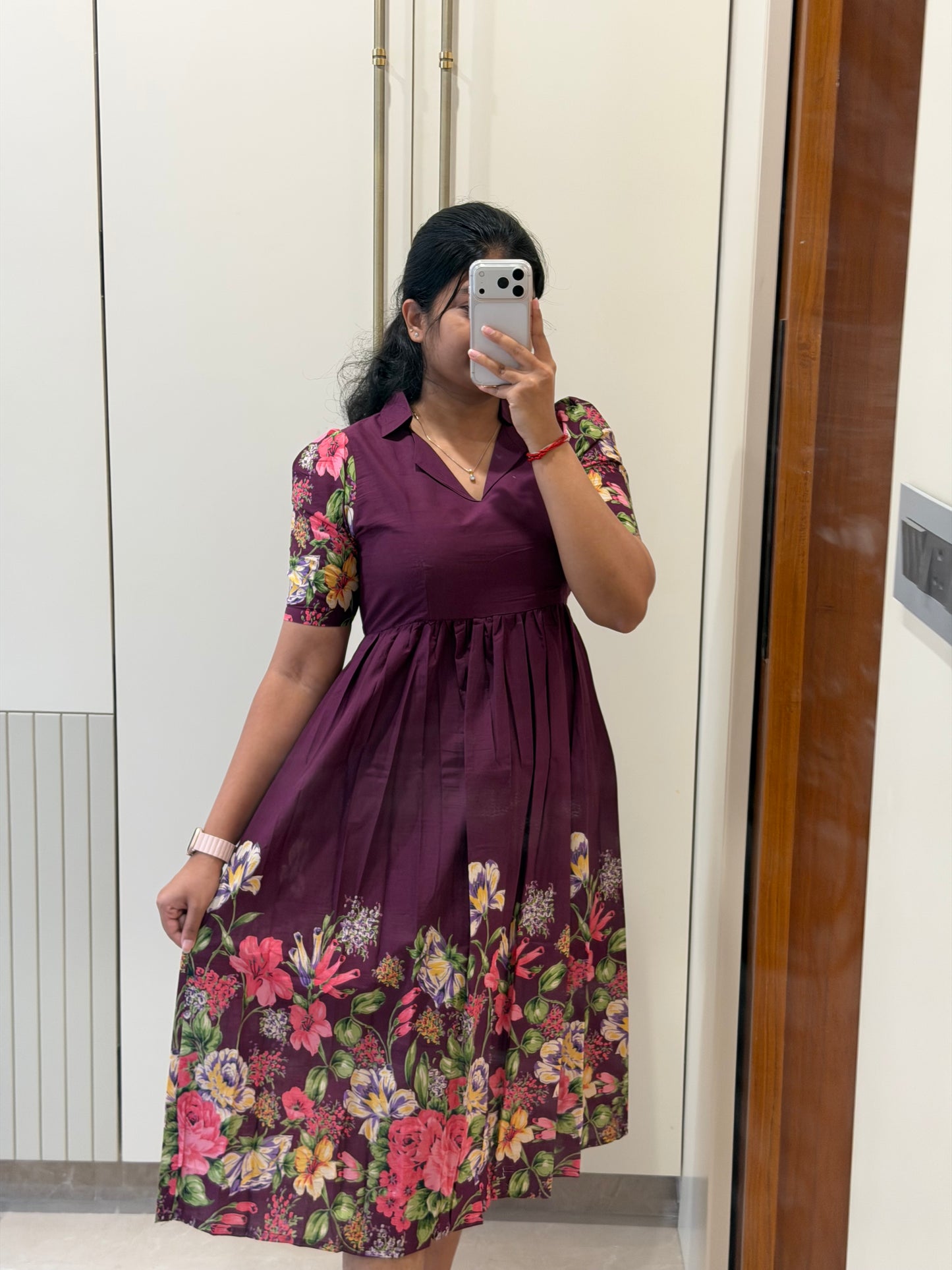 Purple Blossom Cotton Maxi