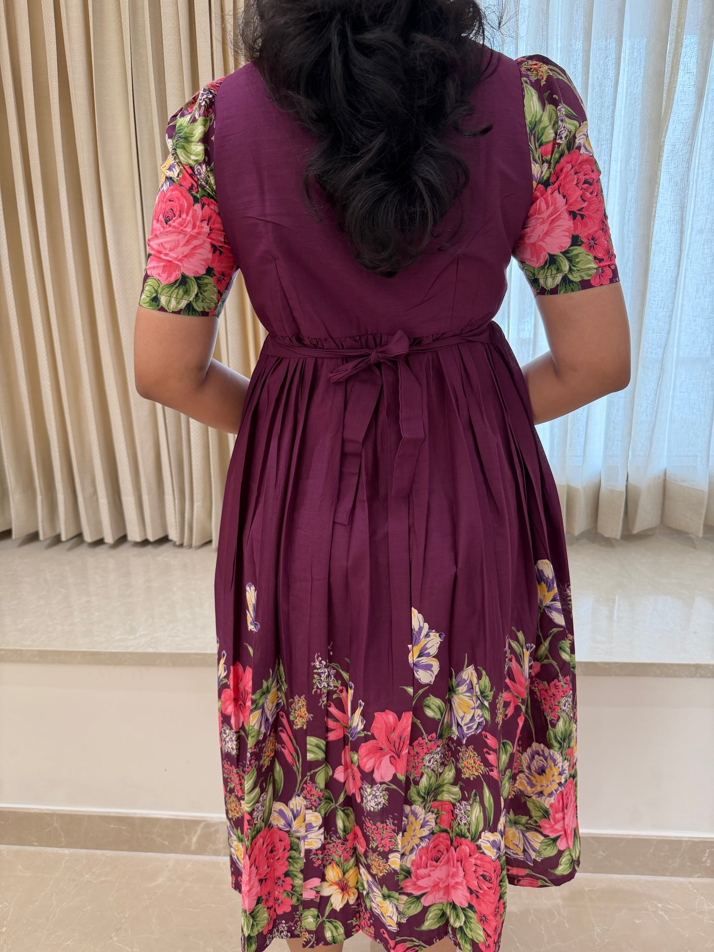 Purple Blossom Cotton Maxi