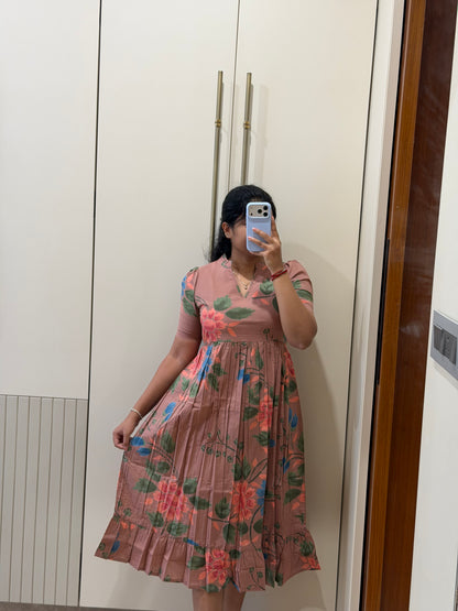 Pink Mauve Cotton Maxi