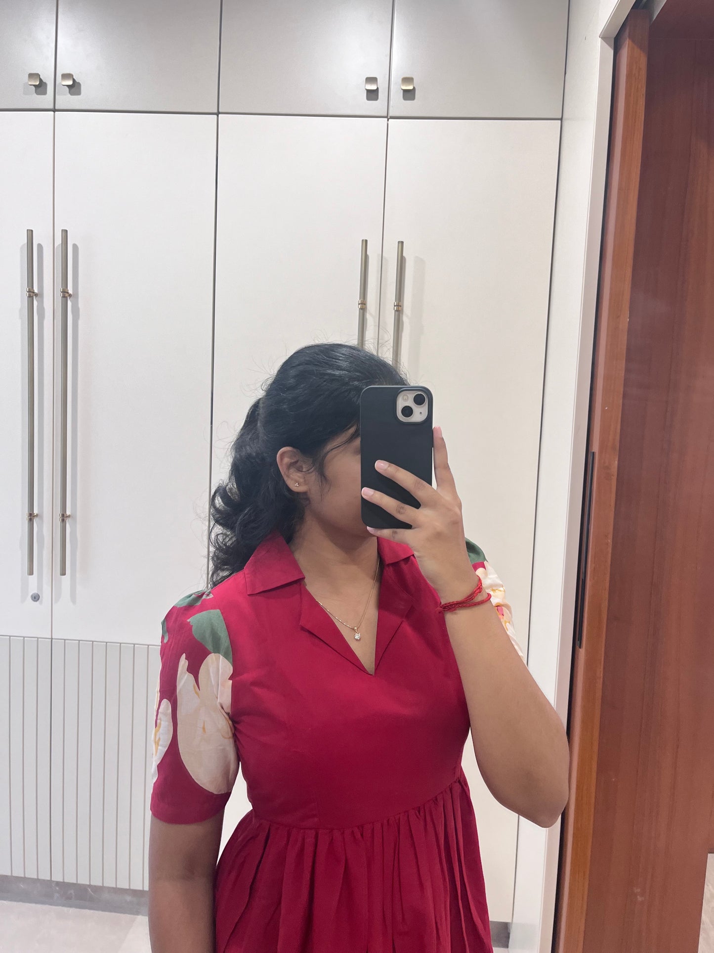 Red Blossom Cotton Maxi