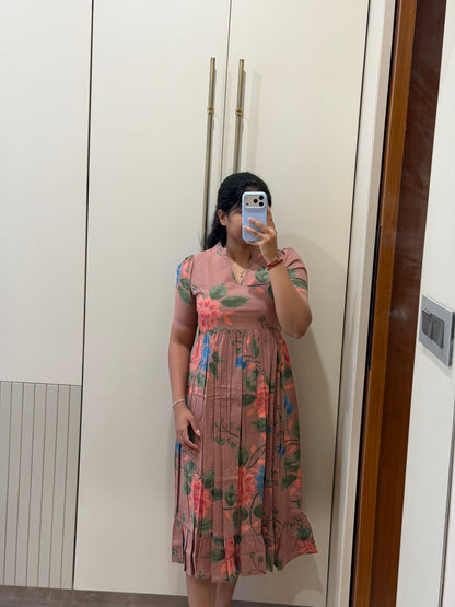 Pink Mauve Cotton Maxi