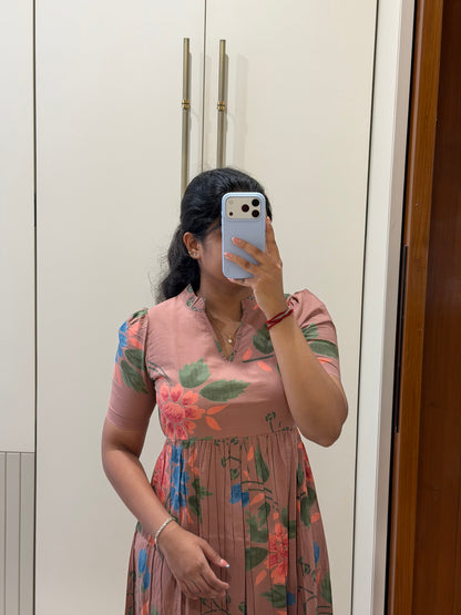 Pink Mauve Cotton Maxi